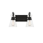 Savoy House Lakewood 2 Light 16" Wide Bathroom Vanity Light Matte Black