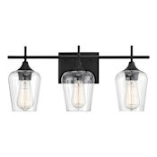 Savoy House Octave 3 Light 21" Wide Bathroom Vanity Light Black
