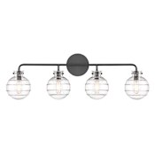 Savoy House Mason 4 Light 31" Wide Vanity Light Matte Black