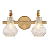 Savoy House Adams 2 Light 16" Wide Vanity Light Warm Brass