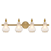 Savoy House Adams 4 Light 32" Wide Vanity Light Warm Brass