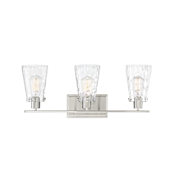 Savoy House Vaughan 3 Light 24" Wide Bathroom Vanity Light Satin Nickel