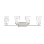 Savoy House Vaughan 4 Light 33" Wide Bathroom Vanity Light Satin Nickel