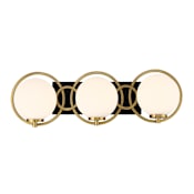 Savoy House Alhambra 3 Light 25" Wide Vanity Light Matte Black / Warm Brass