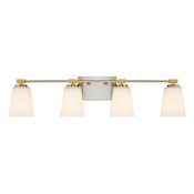 Savoy House Darby 4 Light 34" Wide Vanity Light Warm Brass
