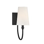 Savoy House Cameron 13" Tall Wall Sconce Matte Black