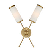Savoy House Denison 2 Light 20" Tall Wall Sconce Warm Brass