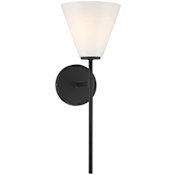 Savoy House Blair 18" Tall Bathroom Sconce Matte Black