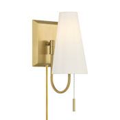 Savoy House Wilkes 11" Tall Plug-In Wall Sconce Warm Brass