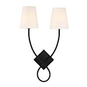 Savoy House Barclay 2 Light 23" Tall Bathroom Sconce Matte Black