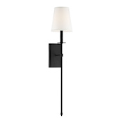Savoy House Monroe Single Light 34" Tall Wall Sconce Black