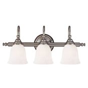 Savoy House Brunswick Bath 24" Wide 3 Light Bathroom Vanity Light Chrome