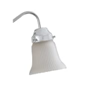 Savoy House White Ribbed Bell Glass Shade for the Savoy House FLC418 and FLC419 Ceiling Fan Fitter Light Kits White Ribbed Frost