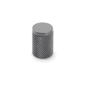 Schaub and Company MODO 5/8" Round Euro Modern Diamond Knurled Button Cabinet Knob Drawer Knob - Made in Brazil Gun Metal