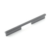 Schaub and Company MODO Euro Modern 8" Center to Center Cabinet Pull with Knurled Metal Handle - Made in Brazil Gun Metal