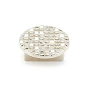 Schaub and Company Mosaic 2" Designer Large Round Textured 3D Surface Luxury Cabinet Knob - Made in Italy Satin Nickel