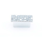 Schaub and Company Mosaic Pack of (25) - 1-7/8" Rectangular Luxury Designer "T" Cabinet Knobs - Made in Italy Chrome