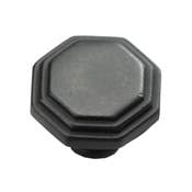 Schaub and Company Firenza 1-1/8" Geometric Traditional Old World Cabinet Knob - Made in Italy Dark Firenza Bronze