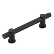 Schaub and Company Fonce 4" Center to Center Modern Euro Bar Style Luxury Solid Brass Cabinet Handle / Drawer Pull Matte Black