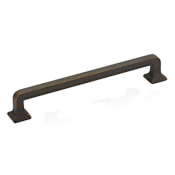Schaub and Company Menlo Park 6" Center to Center Squared Cabinet Handle / Drawer Pull with Curved Corners Ancient Bronze