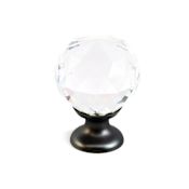 Schaub and Company Stargaze 1-1/8" Traditional Classic Faceted Crystal Ball Glam Luxury Cabinet Knob with Solid Brass Base Bronze with Clear Crystal