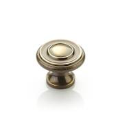 Schaub and Company Traditional Designs 1-1/4 " Round Mushroom Solid Brass Cabinet Knob - Pack of 25 Antique Brass