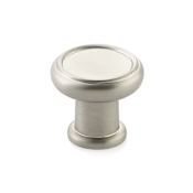 Schaub and Company Steamworks 1-1/4" Contemporary Industrial Round Luxury Cabinet Knob / Drawer Knob Satin Nickel