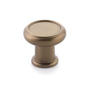 Schaub and Company Steamworks 1-1/4" Contemporary Industrial Round Luxury Cabinet Knob / Drawer Knob Brushed Bronze