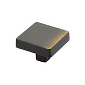 Schaub and Company Vinci 1-3/4" Luxury Modern Rustic Flat Square Solid Bronze Cabinet Knob / Drawer Knob - Made in Italy Antique Bronze