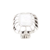 Schaub and Company Symphony 1-1/2" Solid Brass Luxury Rectangular Cabinet Knob with Shell Inlay Pearl / Nickel