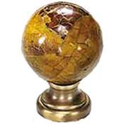 Schaub and Company Symphony 1-1/4" Round Designer Luxury Solid Brass Mosaic Ball Cabinet Knob with Shell Inlays Penshell