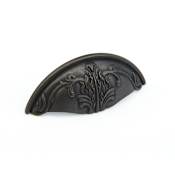 Schaub and Company Corinthian 3" Center to Center Traditional Ornate Solid Brass Cabinet Cup Pull / Drawer Cup Pull Ancient Bronze
