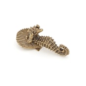 Schaub and Company Neptune 3" Coastal Ocean Nautical Seahorse Solid Brass Bathroom Kitchen Furniture Cabinet Knob Drawer Knob from the Nature Collection Estate Dover