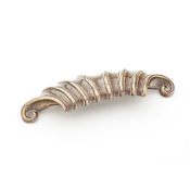 Schaub and Company French Court 2" Center to Center Ornate Old World Solid Brass Cabinet Cup Pull Monticello Brass