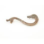 Schaub and Company French Court 3-1/2" Center to Center Solid Brass Old World Scroll Handle Right Hand Cabinet Pull Moticello Brass