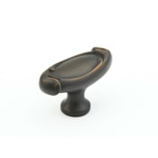 Schaub and Company French Farm 1-7/8" Traditional Farmhouse Chic Oval Luxury Decorative Cabinet Knob Ancient Bronze