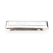 Schaub and Company Symphony 3" Center-to-Center Designer Luxury Solid Brass Cabinet Bar Handle Pull with Shell Inlays Polished Nickel / Mother of Pearl