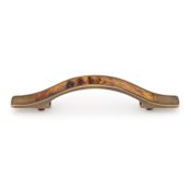 Schaub and Company Symphony 4" Center to Center Designer Solid Brass Arch Bow Cabinet Handle Pull with Shell Inlays Penshell