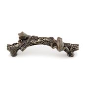 Schaub and Company Nature 5-1/2" Center to Center Solid Brass Designer Frog Branch Twig Cabinet Pull Drawer Pull Handle Pompeian Bronze / Highlighted Bronze