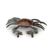 Schaub and Company Neptune 1-5/8" Center to Center Coastal Ocean Nautical Crab Solid Brass Cabinet Pull Drawer pull with Shell Inlay Penshell