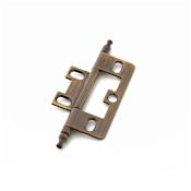 Schaub and Company Non-Mortise Solid Brass Cabinet Inset Butt Hinge with Minaret Finials - 10 Pack Antique Brass