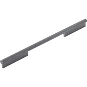 Schaub and Company MODO 12" Center to Center Euro Modern Diamond Knurled Bar Large Oversized 16-7/8" Cabinet Handle / Drawer Pull - Made in Brazil Gun Metal