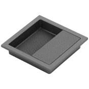 Schaub and Company MODO 3-7/8" Square Euro Modern Diamond Knurled Recessed Flush Cabinet Door Pull for Sliding and Pocket Doors Gun Metal