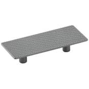 Schaub and Company MODO 1-7/8" Center to Center Euro Modern Diamond Knurled Flat Bar Cabinet Pull - Made in Brazil Gun Metal