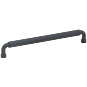 Schaub and Company NOHO 8 Inch Center to Center Luxury Solid Brass Single Barrel Cabinet Handle / Drawer Pull Matte Black