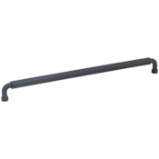 Schaub and Company NOHO 12 Inch Center to Center Luxury Solid Brass Single Barrel Large Cabinet Handle / Drawer Pull Matte Black