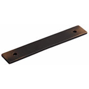 Schaub and Company Vinci 3-1/2" Center to Center Luxury Solid Bronze Rectangular Cabinet Pull Backplate - Made in Italy Antique Bronze