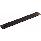 Schaub and Company Vinci 5" Center to Center Luxury Solid Bronze Rectangular Cabinet Pull Backplate - Made in Italy Antique Bronze