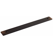 Schaub and Company Vinci 6" Center to Center Luxury Solid Bronze Rectangular Cabinet Pull Backplate Antique Bronze