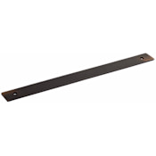 Schaub and Company Vinci 12" Center to Center 1-1/4" Wide Luxury Solid Bronze Rectangular Cabinet Pull Backplate - Made in Italy Antique Bronze
